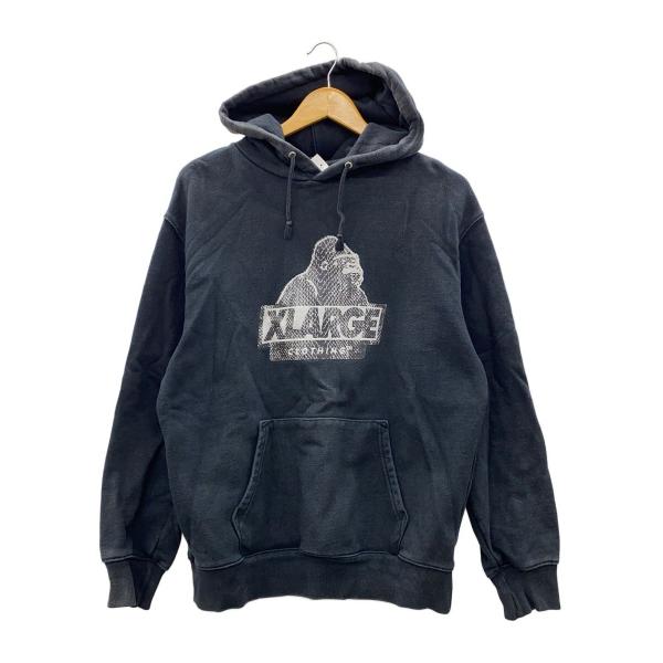 X-LARGE◆PYTHON SLANTED OG PULLOVER HOO/M/コットン/BLK/...