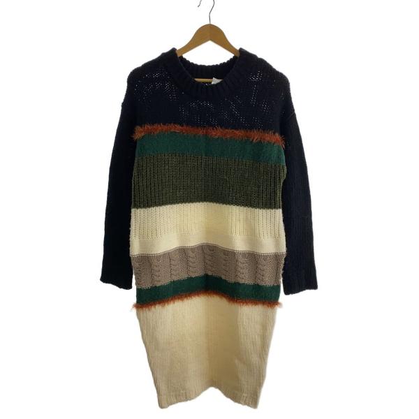 AMERI◆長袖ワンピース/--/アクリル/BLK/01625160