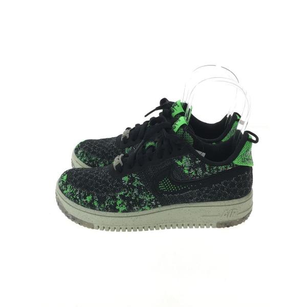 NIKE◆Air Force 1 Low Crater/Flyknit/24cm/ブラック/DM05...