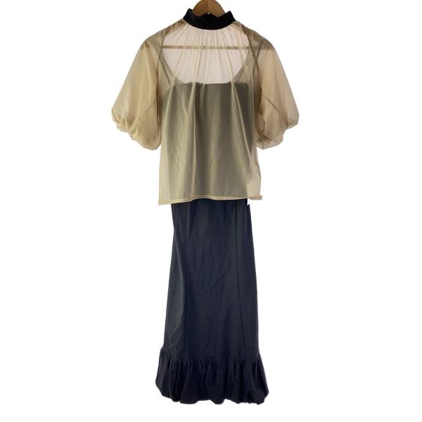 AMERI◆ワンピース/S/ポリエステル/BEG/01320520240