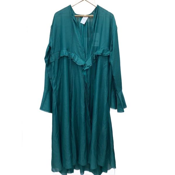 AMERI◆長袖ワンピース/FREE/ポリエステル/GRN/0124204930210