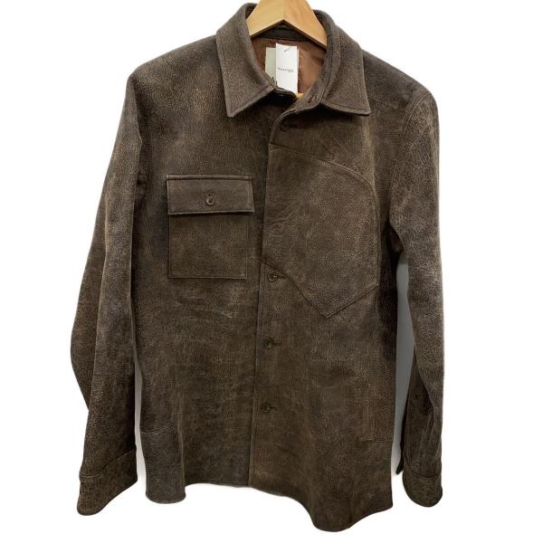 yohji yamamoto A.A.R◆レザージャケット・ブルゾン/L/羊革/BRW/X86072...