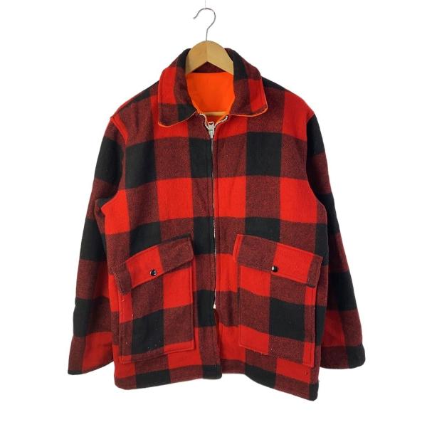 Woolrich◆ジャケット/M/ウール/RED/チェック
