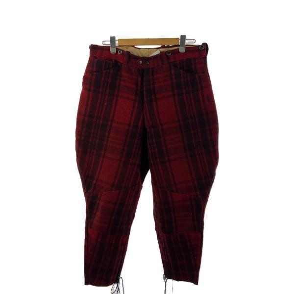 SOO WOOLEN MILLS/ボトム/--/ウール/RED/チェック