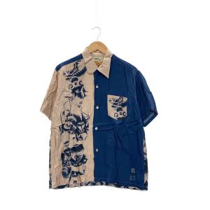 SUN SURF◆アロハシャツ/L/レーヨン/BLU/SS39534