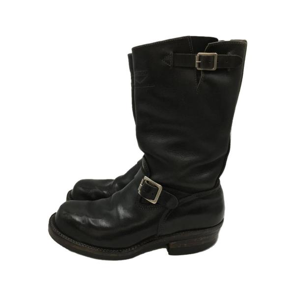 WESCO◆エンジニアブーツ/--/BLK/レザー