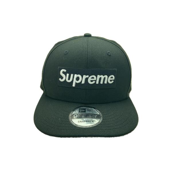 Supreme◆キャップ/7 1/4/コットン/BLK/メンズ