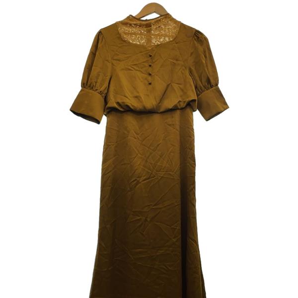 AMERI◆半袖ワンピース/M/ポリエステル/BRW/01220570260