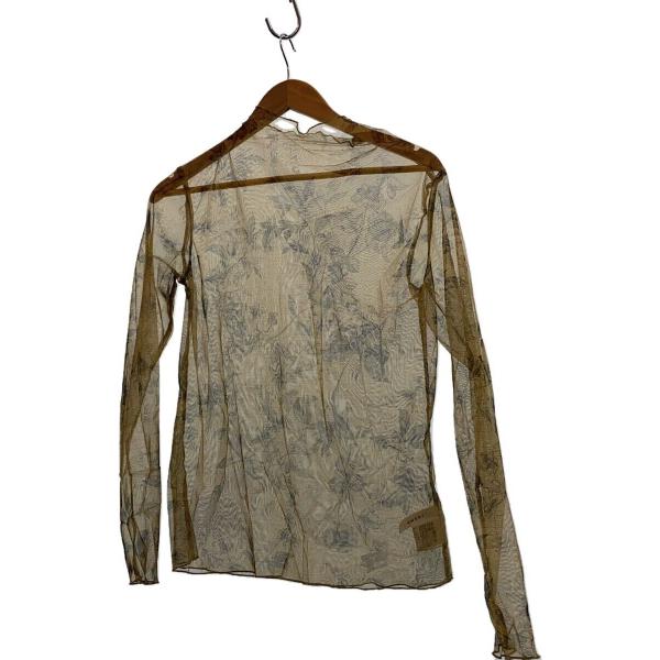 AMERI◆長袖シャツ/FREE/ポリエステル/KHK/花柄/01110450510