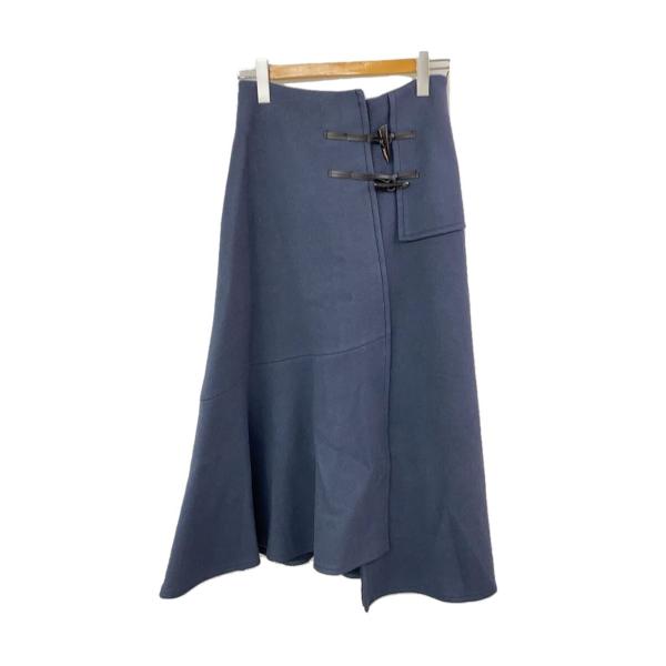 AMERI◆ロングスカート/M/ポリエステル/GRY/無地