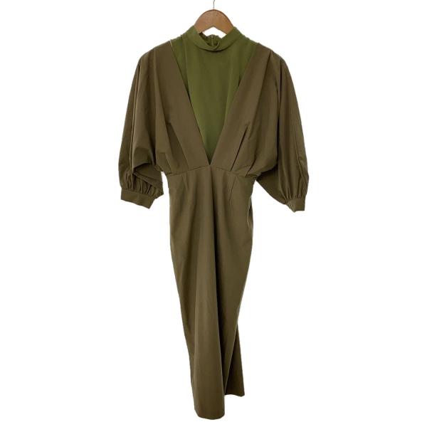 AMERI◆長袖ワンピース/MEDI OFF SHOULDER PUFF SLEEVE/S/ナイロン...
