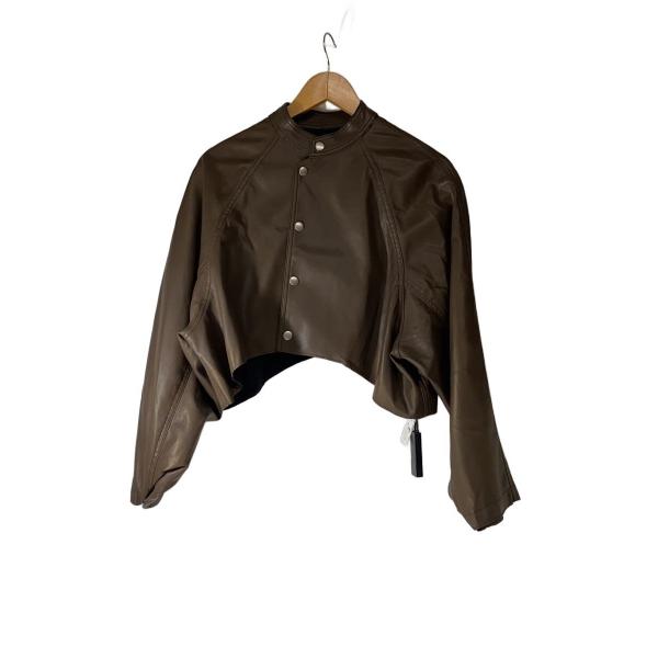 AMERI◆レザージャケット・ブルゾン/FREE/フェイクレザー/BRW