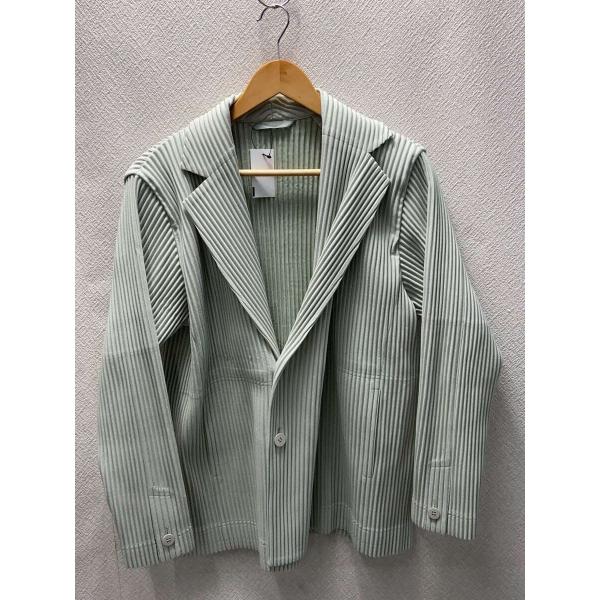 HOMME PLISSE ISSEY MIYAKE◆ジャケット/1/ポリエステル/GRN/HP51J...