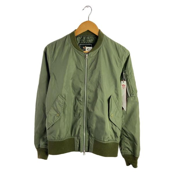 ALPHA INDUSTRIES◆フライトジャケット/S/ポリエステル/GRN/TA1007-800...