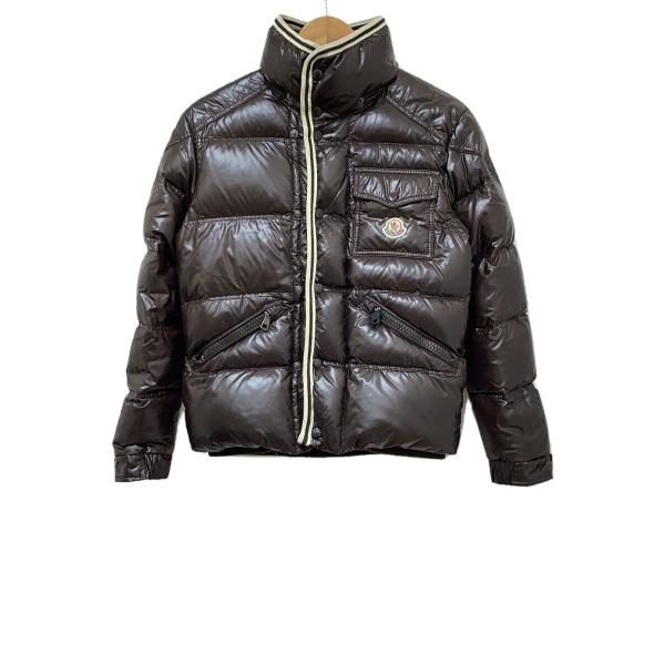 MONCLER◆ダウンジャケット/O/ナイロン/BRW/無地/920-091-41355-50