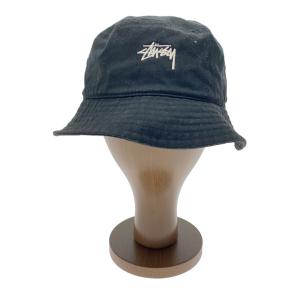 STUSSY◆キャップ/M/コットン/BLK/メンズ