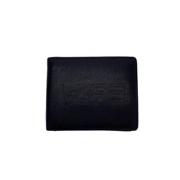 HUGO BOSS◆2つ折り財布/レザー/BLK/メンズ