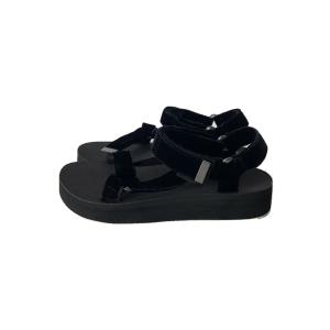 Teva◆サンダル/24cm/BLK/ベロア