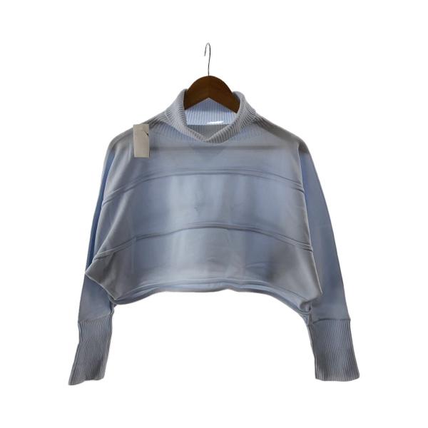 PLEATS PLEASE ISSEY MIYAKE◆ハイネックカットソー/ポリエステル/BLU/P...