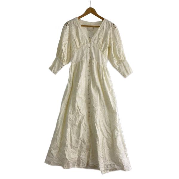 AMERI◆長袖ワンピース/--/コットン/IVO/無地/0191530970//