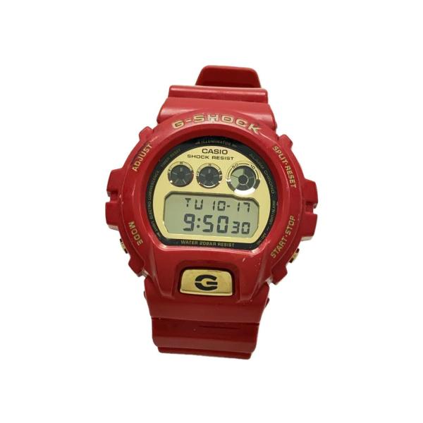 CASIO◆クォーツ腕時計/デジタル/ラバー/GLD/RED/dw-6930a/30周年記念モデル/