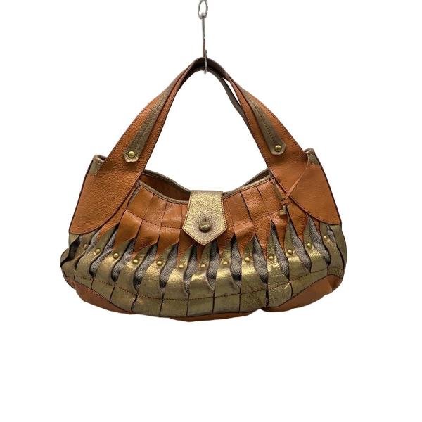 TREASURE TOPKAPI◆ハンドバッグ/レザー/BRW