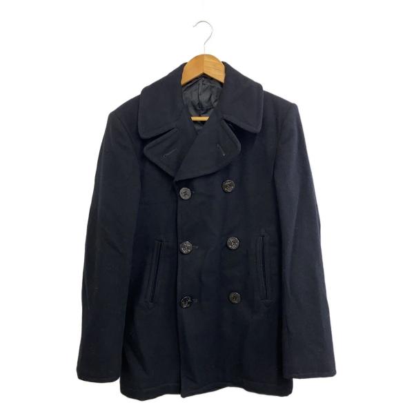 US.NAVY◆80s~/ピーコート/34/BLK/無地/8405-01-082-3542//