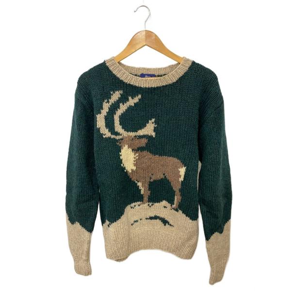 Woolrich◆ニット・セーター(薄手)/L/ウール/GRN