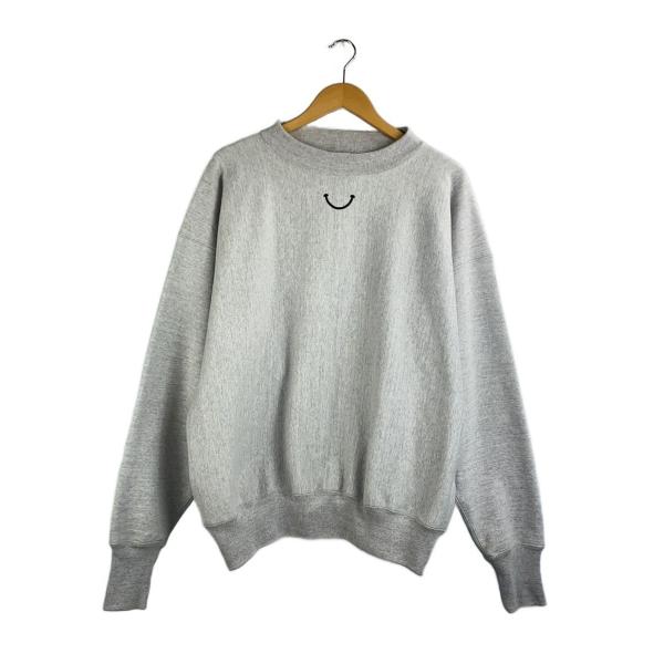 READYMADE◆M-NECK SWT SMILE/スウェット/L/コットン/GRY/無地/RE-...