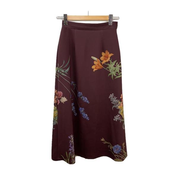 AMERI◆ロングスカート/S/ポリエステル/BRW/花柄/02310980140
