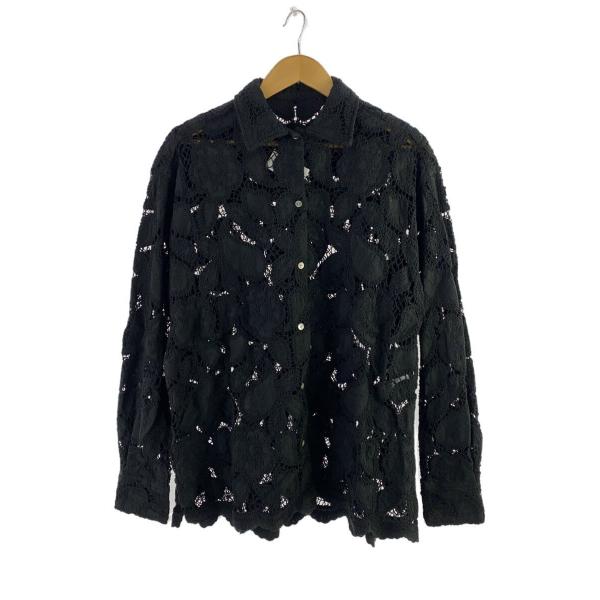 AMERI◆VINTAGE LIKE CODE LACE SHIRT/FREE/コットン/BLK
