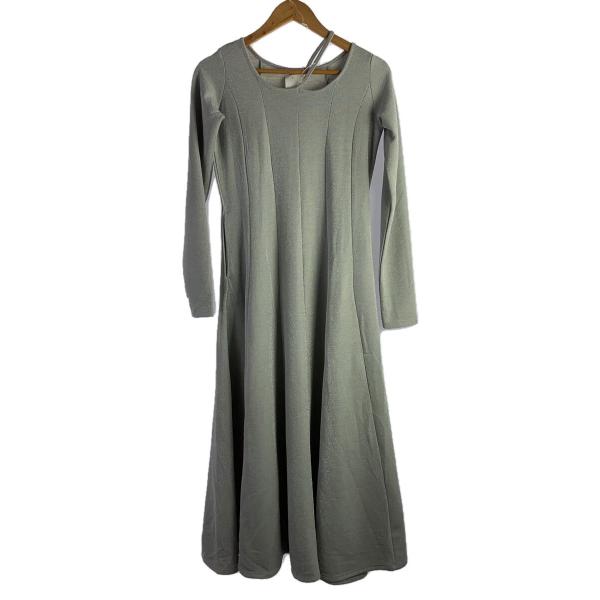 AMERI◆DEFORMATION COLLAR CUT DRESS/長袖ワンピース/S/ポリエステ...