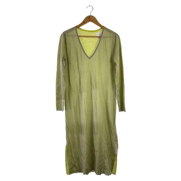 AMERI◆ニットワンピース/長袖ワンピース/FREE/レーヨン/YLW/01120130330