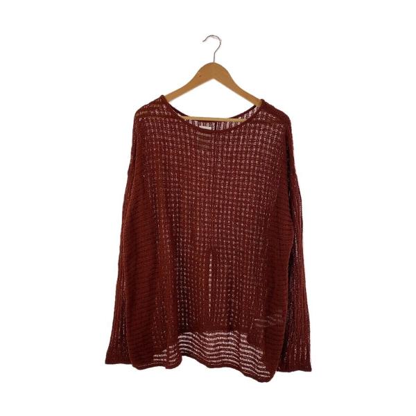 AMERI◆2WAY LOOSE KNIT TOP/ニット・セーター(薄手)/FREE/コットン/B...