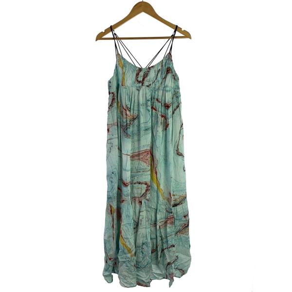 AMERI◆25ss/MEDI INDIAN POOL MARBLE DRESS/S/BLU/022...