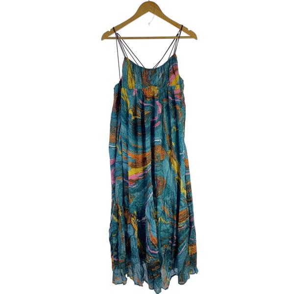 AMERI◆25ss/MEDI INDIAN POOL MARBLE DRESS/S/レーヨン/NV...
