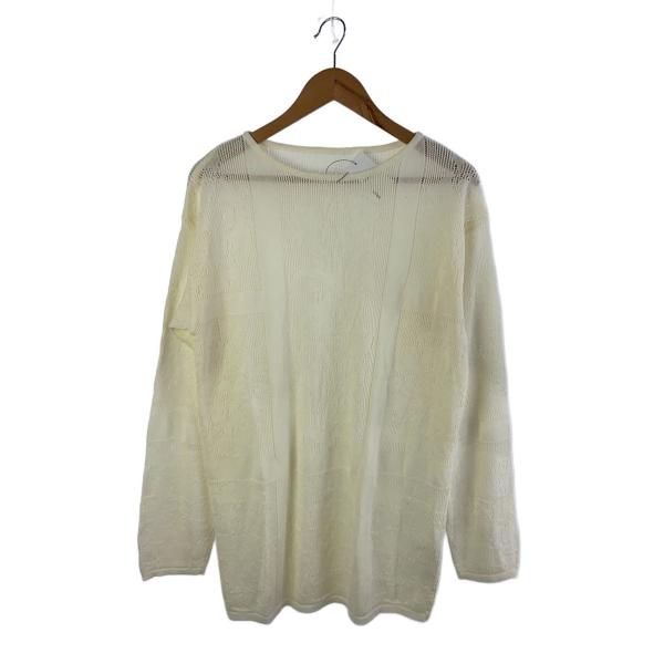 AMERI◆24SS/FLOWER MESH KNIT TOP/ニット・セーター/FREE/アクリル...