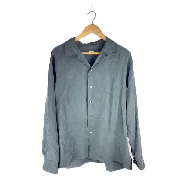 A.PRESSE◆25SS/Silk Linen Open Collar L/S Shirt/2/シ...