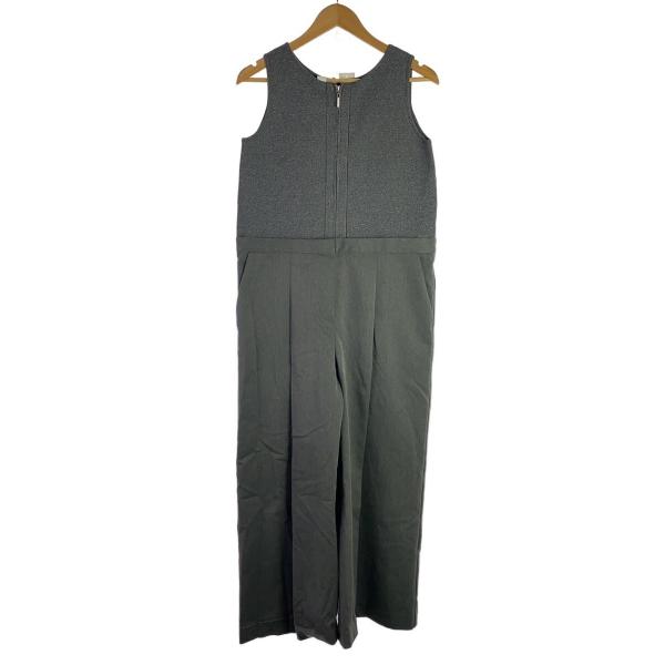 AMERI◆KNIT DOCKING LOOSE ROMPERS/ボトム/M/ポリエステル/GRY/...