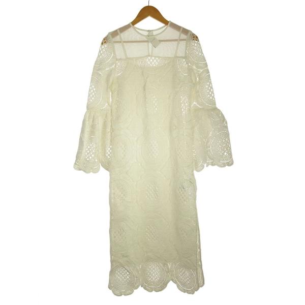 AMERI◆MEDI INDIAN BIG LACE DRESS/長袖ワンピース/S/0225105...