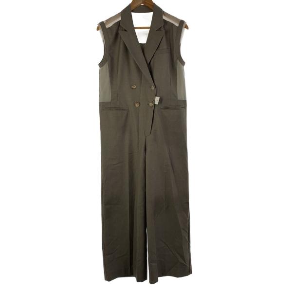 AMERI◆MEDI SHEER SUIT ROMPERS/オールインワン/S/ポリエステル/GRY...
