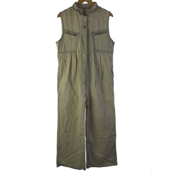 AMERI◆25SS/MEDI GRUNGE DENIM WIDE ROMPERS/汚れ加工/022...