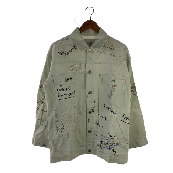 AMERI◆10th History Jacket/ジャケット/S/コットン/WHT/総柄/0225...