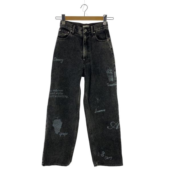 AMERI◆PAINT MOTIF PRINT DENIM PANTS/ボトム/24/0125208...
