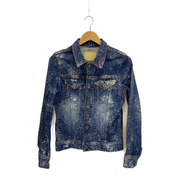 FACTOTUM◆スプラッシュブリーチストレッチデニムジャケット/Gジャン/44/コットン/IDG/...