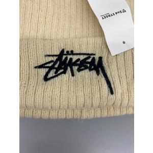 STUSSY◆ロゴニットキャップ/--/ポリエ...の詳細画像3