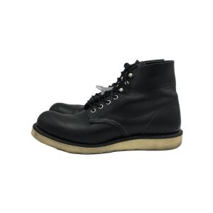 RED WING◆6 INCH CLASSIC PLAIN TOE/US8/BLK/8165