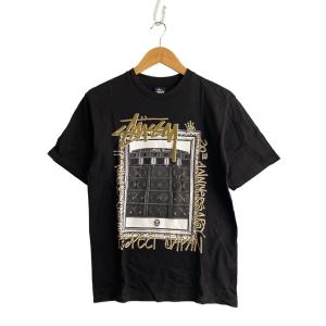 STUSSY◆×Mighty Crown/20周年記念/Tシャツ/S/コットン/BLK/プリント//