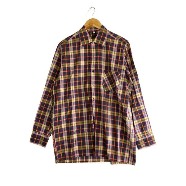 GLOBE TROTTER◆70s〜/長袖シャツ/40/コットン/マルチカラー/チェック//