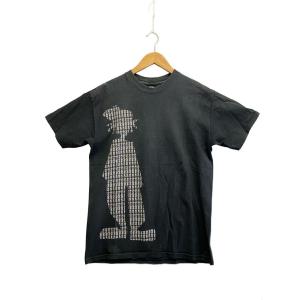 STUSSY◆※フェード感有/00s/OLD/シャドーマン/Tシャツ/M/コットン/BLK/プリント//